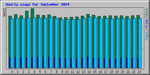 Hourly usage for September 2024