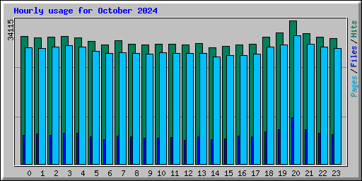 Hourly usage for October 2024