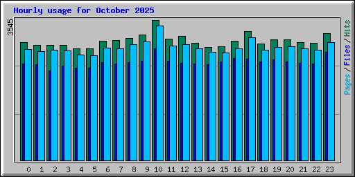 Hourly usage for October 2025