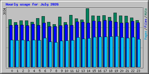 Hourly usage for July 2026