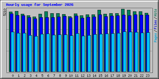Hourly usage for September 2026